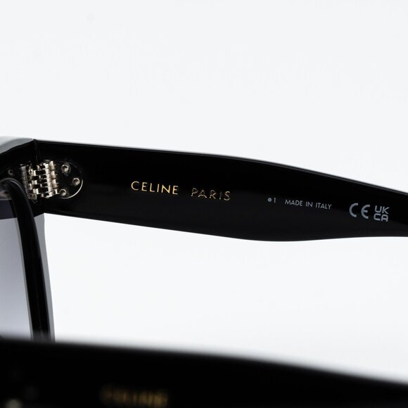 Celine 3 DOTS Women Sunglasses Black Grey Gradient Cl4002UN 01B NEW AUTHENTIC - Picture 8 of 13